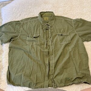 RedHead Olive Green Casual Button-Down Shirt